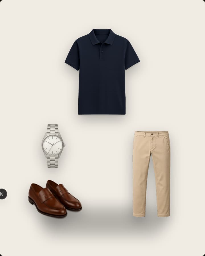 A complete outfit composition created in ModaMe